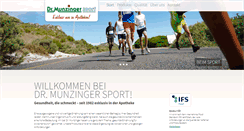 Desktop Screenshot of drmunzingersport.de